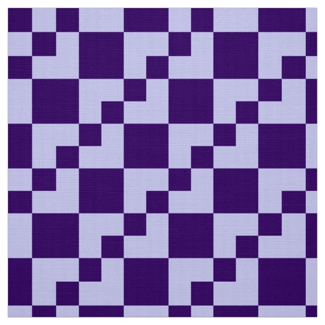 Patchwork Domino - Powder Blue and Deep Purple Fabric (Swatch)