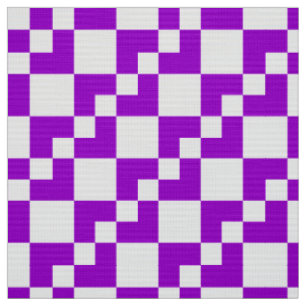 Patchwork Domino - Purple and White Fabric