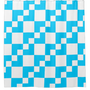 Patchwork Domino - Sky Blue and White