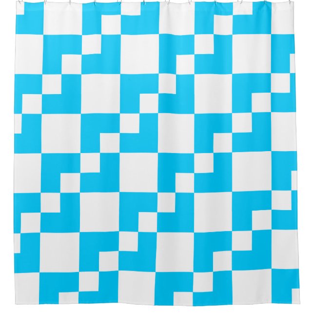 Patchwork Domino - Sky Blue and White (Front)