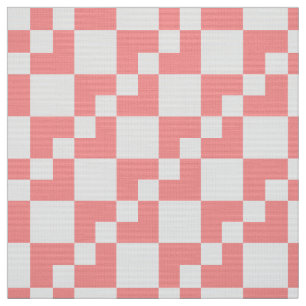 Patchwork Domino - Tropical Pink and White Fabric
