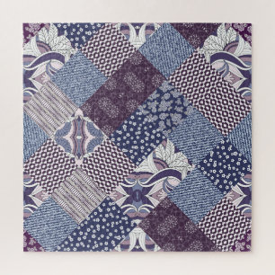Patchwork Doodle: Vintage Boho Seamless. Jigsaw Puzzle