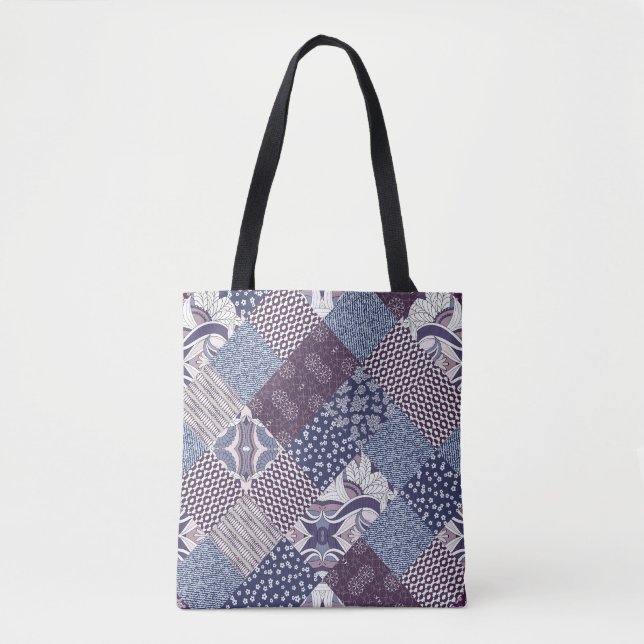 Patchwork Doodle: Vintage Boho Seamless. Tote Bag (Front)