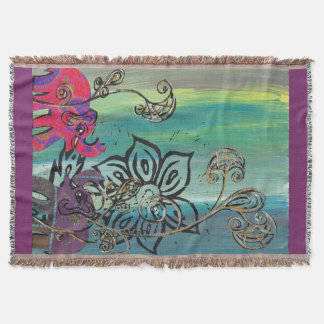 Patchwork Elephants Throw Blanket