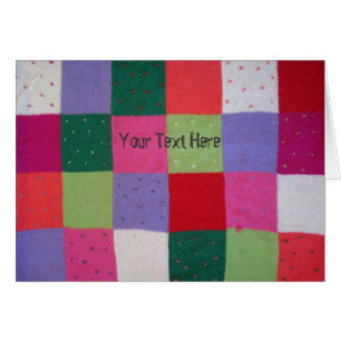 Patchwork en tricot vintage coloré