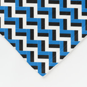 Patchwork Estonia Flag Pattern  Fleece Blanket