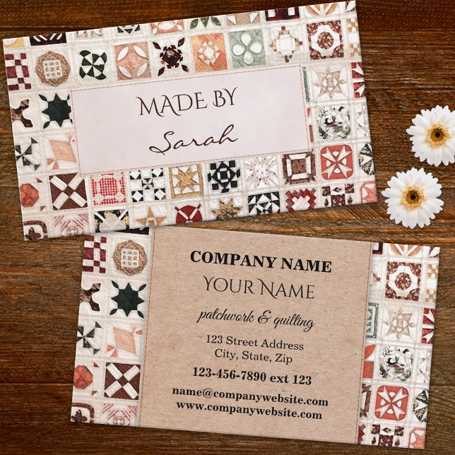 Patchwork et Carte de visite de surface composée (Créateur téléchargé)