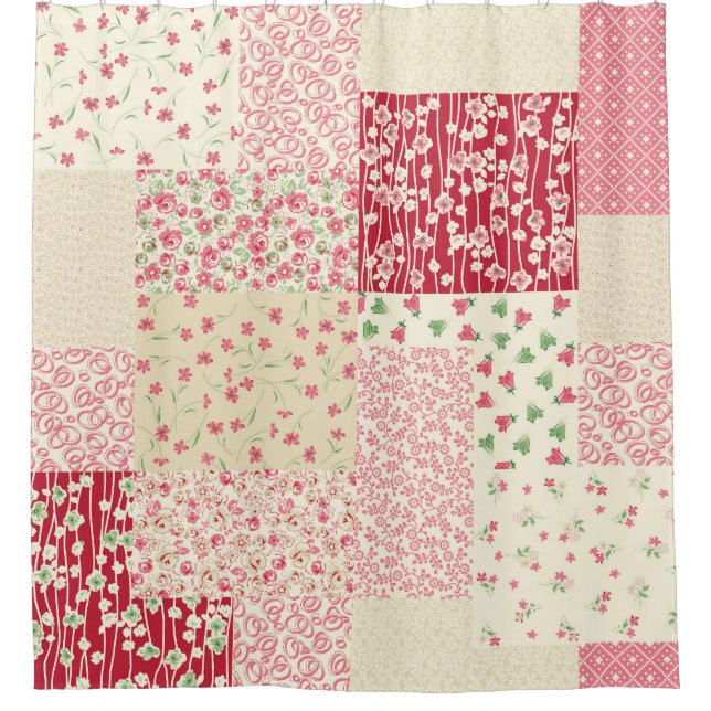 Patchwork Floral: Hand Drawn Ornaments. (Front)