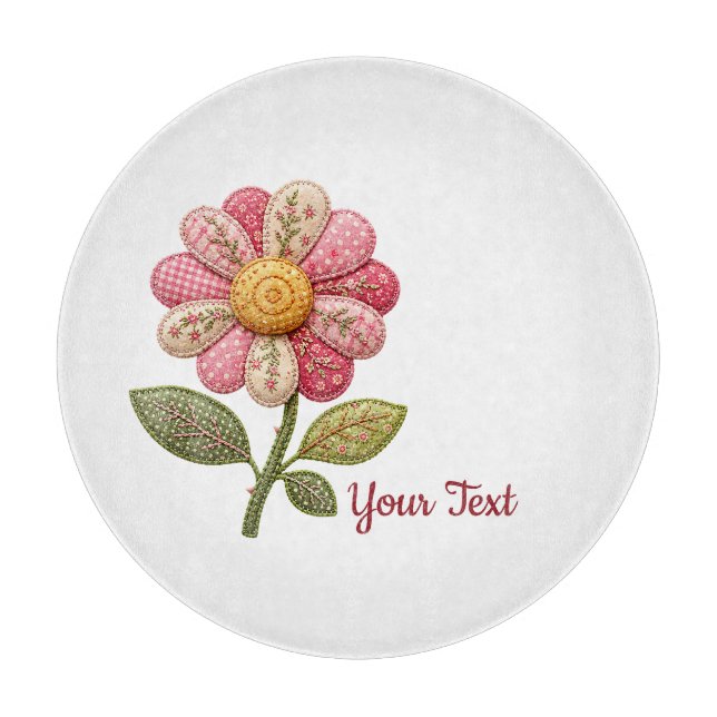 Patchwork Flower in Country Style Cutting Board (Front)