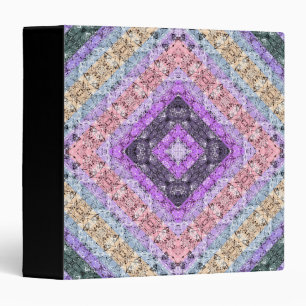 Patchwork folk retro ornamental decor violet beige binder