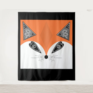 Patchwork Fox, applique Fox, Fox, children's Tapestry