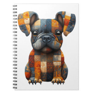 Patchwork French Bulldog Notebook