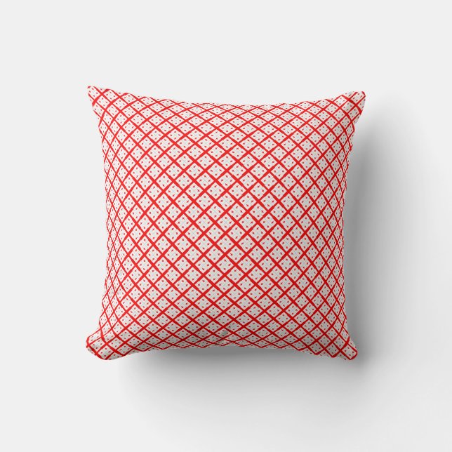 Patchwork Georgia Flag Pattern  Throw Pillow (Front)