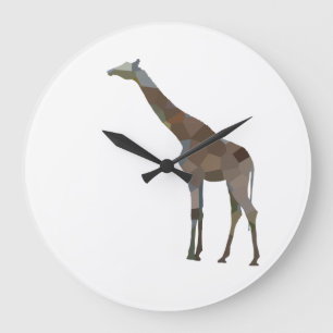 Patchwork Giraffe Large Clock