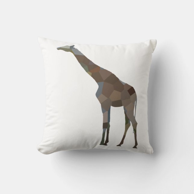Patchwork Giraffe Throw Pillow (Front)