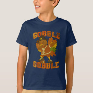 Patchwork Gobble Gobble Dab Turkey Boys T-Shirt