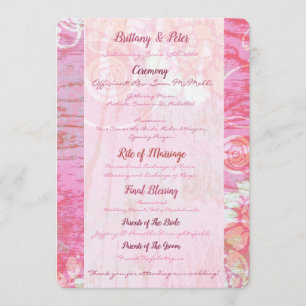 Patchwork Graffiti Wedding Programme