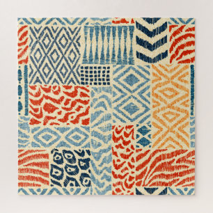 Patchwork Hand Drawn Textures Collection Jigsaw Puzzle
