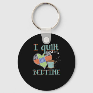 Patchwork Heart Quilting Quilt Crafting Gift Keychain