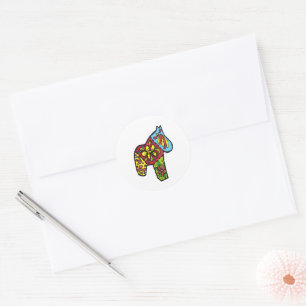 Patchwork Horse Classic Round Sticker