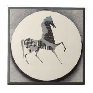 patchwork horse print tile