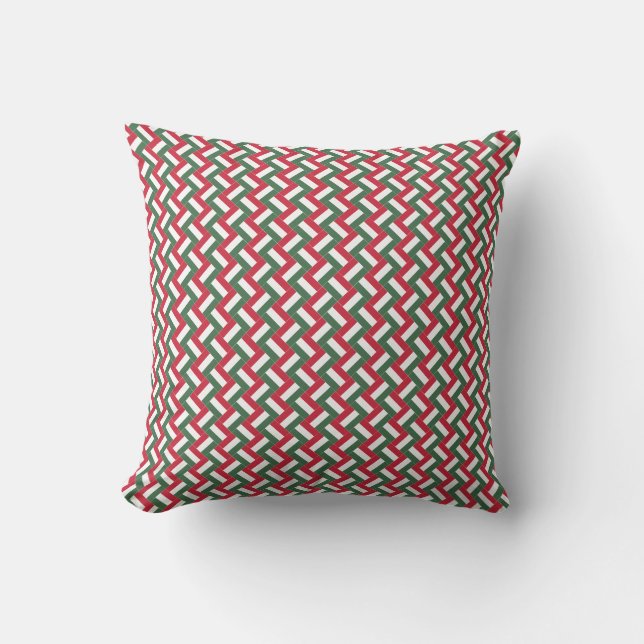 Patchwork Hungary Flag Pattern  Throw Pillow (Front)