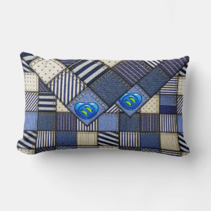 Patchwork Image Lumbar Pillow