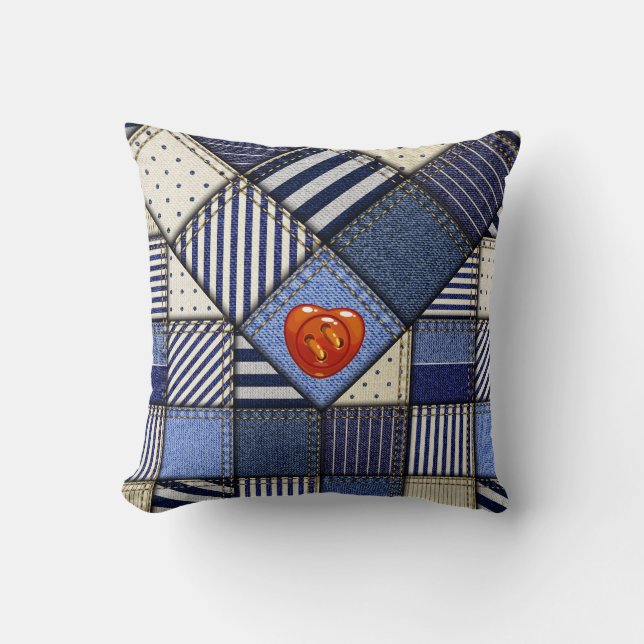 Patchwork IMAGE Throw Pillow (Front)