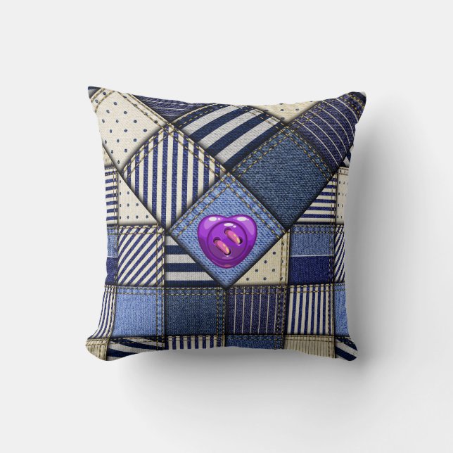 Patchwork IMAGE Throw Pillow (Front)
