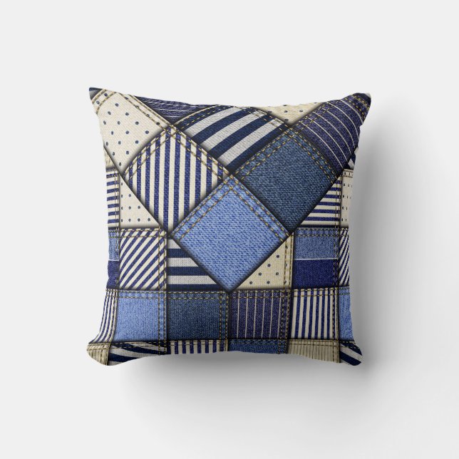 Patchwork IMAGE Throw Pillow (Front)