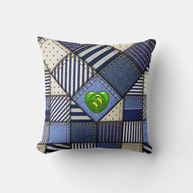 Patchwork IMAGE Throw Pillow (Front)