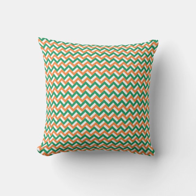 Patchwork Ireland Flag Pattern  Throw Pillow (Front)