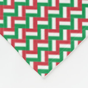 Patchwork Italy Flag Pattern Fleece Blanket