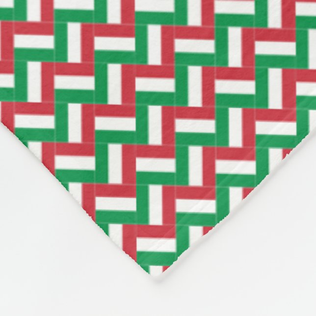 Patchwork Italy Flag Pattern  Fleece Blanket (Corner)