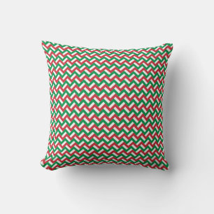Patchwork Italy Flag Pattern  Throw Pillow