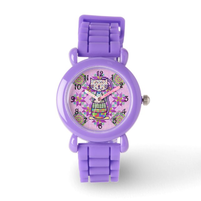 Patchwork Kitty Watch (Front)