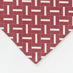Patchwork Latvia Flag Pattern  Fleece Blanket