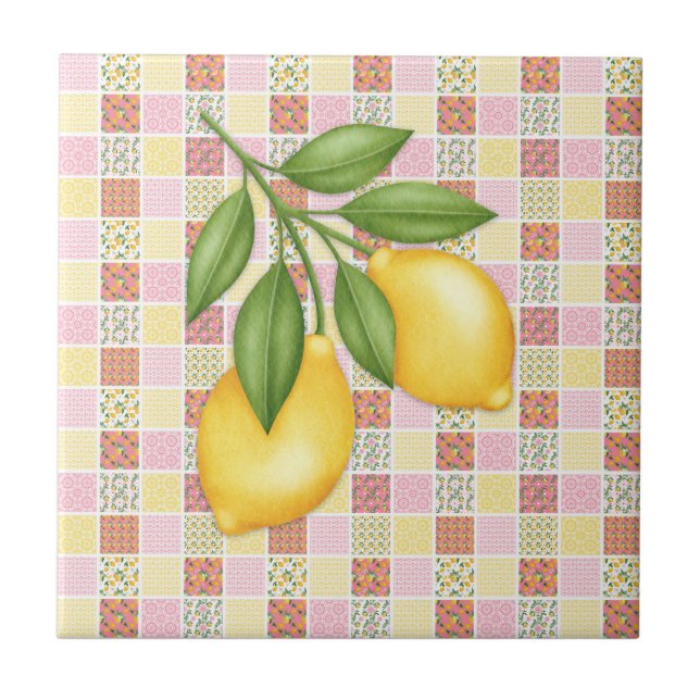 Patchwork Lemon Tile (Front)