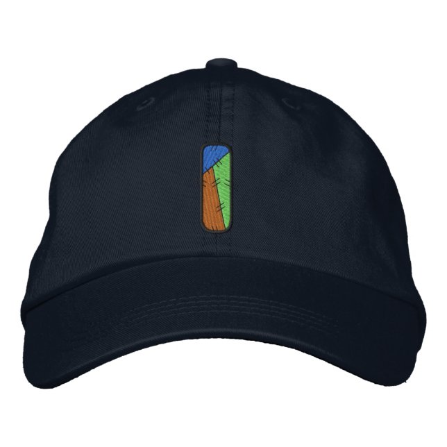 Patchwork Letter I Embroidered Hat (Front)