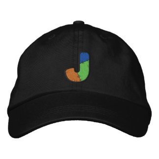 Patchwork Letter J Embroidered Hat