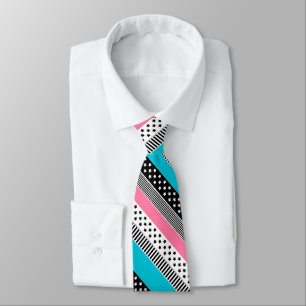 Patchwork made of multi-coloured strips of fabric tie