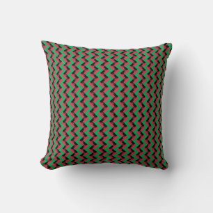 Patchwork Malawi Flag Pattern  Throw Pillow