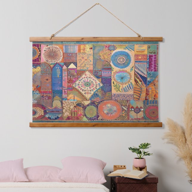 Patchwork Mandala Wall Hanging Tapestry (Bedroom)