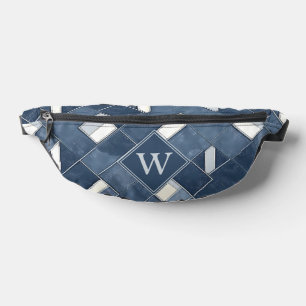 Patchwork Monogramme Initial Bleu Denim