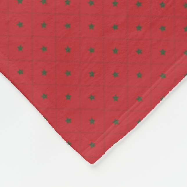 Patchwork Morocco Flag Pattern  Fleece Blanket (Corner)