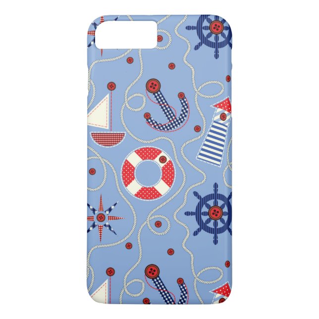 Patchwork Nautical Design Case-Mate iPhone Case (Back)