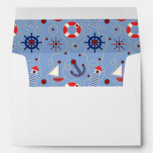 Patchwork Nautical Design Envelope