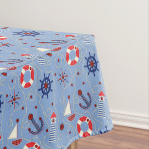 Patchwork Nautical Design Tablecloth