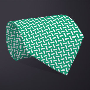 Patchwork Nigeria Flag Pattern  Tie