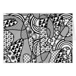 Patchwork noir et blanc 02 de motif